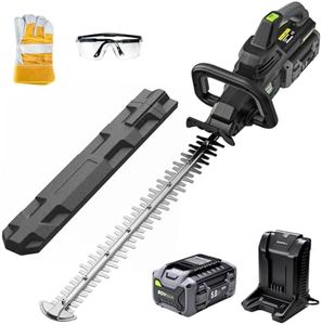 NovorikX 60V Cordless Hedge Trimmer with 5Ah Battery, 650W Brushless Motor, 26" Dual-Action Blades, 3/4" Cutting Capacity, 3,000 SPM Blade Speed