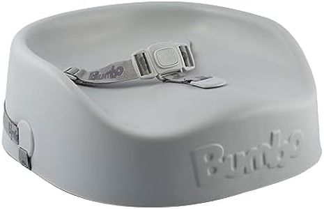 Bumbo Booster Seat for Dining Table Chair with Saftey Harness - for Kids Ages 18 Months and Above - Easy to Clean & Comfortable Baby Feeding Seat - Portable Baby Seat for Eating - Cool Grey