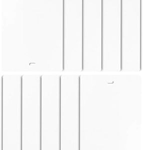 DALIX PVC Vertical Blind Replacement Slats Curved Smooth White 58.5 x 3.5 (10-Pack) Small Size