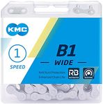 KMC B1 Rust Buster Single Speed Chain, Matte Silver, Wide (1/8”)