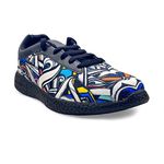 KazarMax Women Black Graffiti Sneaker Shoes- 3 UK