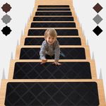 JUTUO Stair Treads for Wooden Steps 8" X 30",Self Adhesive Stair Treads for stair treads non slip indoor,Reusable Carpet Stair Treads fit non slip stair treads for Children Elderly and Pets 15 Pack