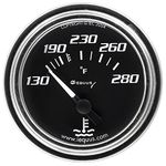 Equus 7232 Water Temperature Gauge - Black