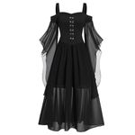 Halloween Victorian Dresses Plus Size Skirt Gothic Dress Medieval Costume Evening Party Prom Cocktail Swing Vintage Elegant A-line Costumes,Halloween Dress for Women Sale C1earance Evening Dress