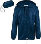 COOFANDY Raincoats for Men with Hood Waterproof Packable Rain Jackets