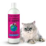 earthbath 2-in-1 Conditioning Cat Shampoo - Extra Gentle Conditioning Formula, pH-Balanced, Neutralizes Odours, Hydrates Skin & Coat, Aloe Vera, Light Wild Cherry, Pint - 472ml