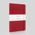 myPAPERCLIP Executive Series Notebook, Large (165 x 241 mm, 6.5 x 9.5 in.) Ruled, ESX192L-R Red