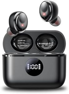 DUILEG Wireless Earbuds, Bluetooth 5.3 Headphones 50H Playtime with LED Digital Display Charging Case, IPX7 Waterproof in-Ear Earbuds HiFi Stereo Sound Earphone with Mic for Phone Computer Laptop