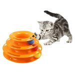 JKLYZXS Puzzle Playground Tower Three-tier Turntable Plate Toy Pet Dog and Cat Interactive Toys