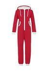 WOTOGOLD Men And Women Onesie Adult Pajamas Sportswear Hooded Unisex Jumpsuit Red