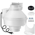 CONGKAILU 4 Inch Dryer Booster Fan with Pressure Switch for Auto On/Off – 167 CFM DBF 110 Vent Booster Fan for Long Duct Runs, Reduces Drying Time & Lint Buildup, Indoor/Outdoor Inline Fan with Plug