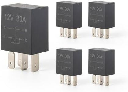 ENA 5 Pack 4 Pin 30AMP 12V DC SPDT Universal Multi-Purpose Relay Compatible with Nissan Titan Frontier Pathfinder Armada Xterra Automotive Power Relay ACM33211 284B7-CW29E Replacement Accessories