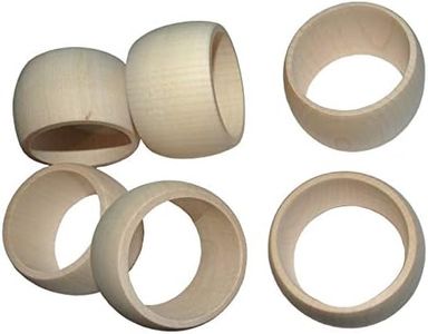 Anelli portatovaglioli in legno Bellissimi porta tovaglioli da tavola legno Anello in legno ideali come Decorazioni per Feste - Set da 6