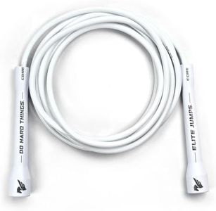 EliteSRS, Do Hard Things 6 mm PVC Jump Ropes for Exercise – Adjustable Jump Rope for Indoor/Outdoor with Unbreakable Handles and Ultra-Resistant PVC That Does Not Bend For Salt