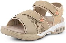 Therafit Mia Women's Water Resistant Adjustable Sport Sandal - for Plantar Fasciitis/Foot Pain Tan / 12