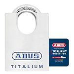 ABUS Mechanical 96CSTI/60 Titanium Closed Shackle Padlock, 60 mm