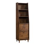 Sauder Harvey Park Narrow Bookcase/Book Shelf, Grand Walnut Finish