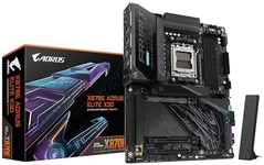 GIGABYTE X870E AORUS Elite X3D AMD AM5 LGA 1718 ATX Motherboard, Supports AMD Ryzen 9000/8000/7000 Series Processors, DDR5, 16+2+2 Power Phase, 4X M.2, PCIe 5.0, WiFi 7, 5 GbE, 5-Year Warranty