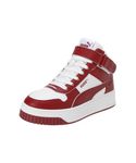 Puma Womens Carina Street Mid White-Intense Red Sneaker - 5 UK (39233709)