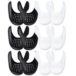 YOLOPARK 6 Pairs Shoe Anti creases protectors, No Creases Shoe Inserts Prevent Sneaker Air Forces Jordans Wrinkle Men's 7.5-13 / Women's 5-8, Black& White, Men's Size