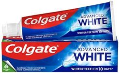 Colgate Advanced White Toothpaste 75ml | teeth whitening toothpaste | clinically proven whitening | whitens in 10 days | with active micro-cleansing crystals | new stain prevention | enamel safe