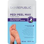 Skin Republic Pedi Foot Peel Max | 15% Stronger Acids for Removing Severely Dry Skin & Cracked Heels | Effectively Eliminates Foot Odour (Pack of 1)