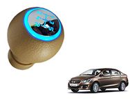 WolkomHome Led Gear Knob Shift with Blue Light Manual Transmission Gear Shifting Knob Beige for Maruti Suzuki Ciaz