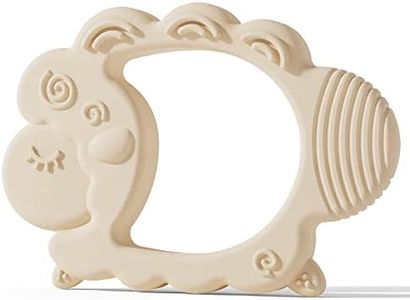 Moonkie Teething Toy, Safe & Easy to Hold BPA Free Silicone Baby Soothing Teethers, Prevent Finger Sucking Teether Toys Best for Babies 0-6 6-12 Months (Sheep Shifting Sand)