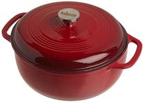 Lodge 6 Quart Enameled Cast Iron Dutch Oven. Classic Red Enamel Dutch Oven (Island Spice Red)