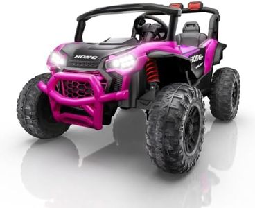 24V 2 Seater Electric Car for Kids,Kids UTV, Ride on UTV for Age 8+ with Parent Remotes,Safety Belts,3 Speeds,Double Open Doors,Horn,Music,Bluetooth,LED
