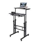 AIZ Adjustable Desk with Rolling Wh