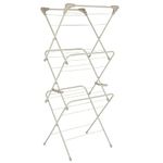 Salter LASAL71717W2EU7 3-Tier Clothes Airer – Large Indoor Laundry Dryer Rack, Foldable Collapsible Clothes Horse, 15m Drying Airing Space, Air Drying, Strong Structure Holds Up to 7kg, Warm Harmony