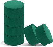 Pack of 6 FLOFARE Round Floral Foam Blocks for Fresh and Artificial Flowers, Each (3" X 1.5"), Dry & Wet Green Flower Foam for Flower Arrangements & Florist Supplies