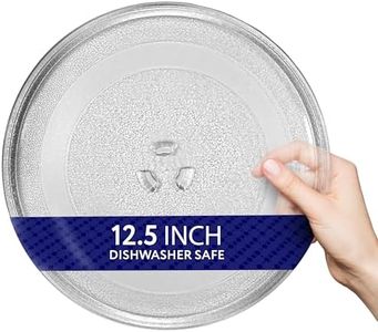 Impresa Replacement Microwave Glass Plate, 12.5 Inches Diameter, Microwave Glass Plate Compatible with General Electric & Samsung Plates