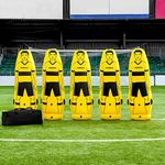 FORZA Pro Football Air Mannequin | Inflatable Football Free Kick Training Dummies (Luxury Wheeled Carry Bag, Senior Pack of 5)