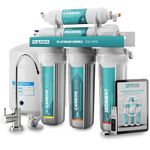 NU Aqua Platinum Series Deluxe High Capacity 100GPD 5-Stage Under Sink Reverse Osmosis Ultimate Purifier Drinking Water Filter System - Bonus PPM Meter and Installation DVD