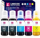 LNKCOS 500ML Sublimation Ink for Epson ET-2400 ET-2800 ET-2803 ET-2840 ET-2720 ET-2750 ET-2760 ET-2850 ET-3830 ET-3850 ET-4700 ET-2820 ET-4800 ET-4850 ET-15000 F170 (ICC-Free/Syringe-Free)