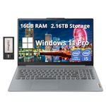 Lenovo IdeaPad Slim 3 15.6" FHD Laptop for Business & Students, i5-13420H, 16GB DDR5, 2.16TB Storage(2TB SSD+160GB Docking Station), UHD Graphics, Number Pad, HD Camera, WiFi 6, Win 11 Pro, Gray