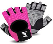 WESTWOOD FOX Weight Lifting Gloves with Wrist Wrap Support,Gym Gloves for Men and Women, Anti Slip, Breathable, Workout Training, Hanging, Pull-Ups, Dumbbell,Cycling (PINK WITHOUT WRIST, S)