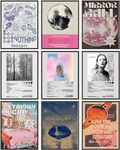 Singer Music Poster Poster Set of 9 Album Cover Posters 8" x 10" inches Music Posters for Room Aesthetic Wall Art for Teens Room Decor UNFRAMED