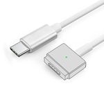 SlimQ USB C Magnetic Adapter USB C to 2 T-Tip Cable Cord 5.9FT PD 60W 85W 100W Power Fast Head Charging Compatible with Old MacBook Pro After 2012 Year (6ft for MacBook Pro Only)