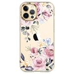 luolnh iPhone 11 Pro Max Case,iPhone 11 Pro Max Pretty Case with Flowers,for Girly Women,Shockproof Clear Floral Pattern Hard Back Cover for iPhone 11 Pro Max 6.5 inch 2019 -Pink Flower