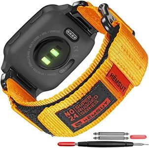 SMITHA Compatible for Garmin Venu/Venu 2/Venu 3 Quick Release Nylon Sports Strap With Woven Loop Design, 20mm Replacement Band