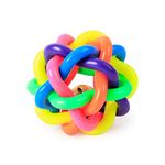 PetVogue Pet Chew Toys Dog Colorful Bouncy Rubber Balls with Bell for Puppies- Small