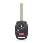 MACHSWON Replacement Smart Proximity Keyless Entry Remote Key Fob Black 313.8MHz N5F-S0084A for Honda- Civic LX NGV Odyssey LX 2006-2017 3 Buttons Control Uncut Car Ignition Key 46 Chip