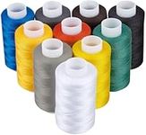 KAGEN Set of 10 Sewing Thread for Sewing Machine - 100% Polyester Thread Set - Assorted Colours Sewing Machine Threads - 500m Length Threads for Sewing