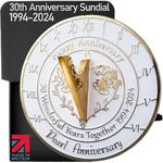 Anniversary Sundial Gift for 30th Pearl Wedding Anniversary in 2024 - Recycled Metal Home Decor Or Garden Present Idea - Handmade in UK for Him, Her Parents Or Couples 30 Year Celebration