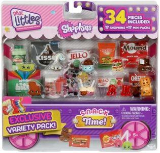 Shopkins Collector's Pack | 17 Real Littles Mini Plus 17 Real Branded Mini Packs (34 Total Pieces). Style May Vary