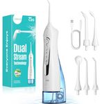 COSLUS Water Dental Flosser Teeth Pick: 2025 Upgraded Portable Cordless Oral Irrigator 300ML Rechargeable Travel Irrigation Cleaner IPX7 Waterproof Flossing Machine for Teeth Cleaning