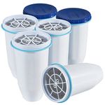 Zeroliquid ZR-001 Replacement Water Filter, Replacement Water Filters for Pitchers and Dispensers, Most Advanced 6-Stage 0 TDS System (6 Pack)